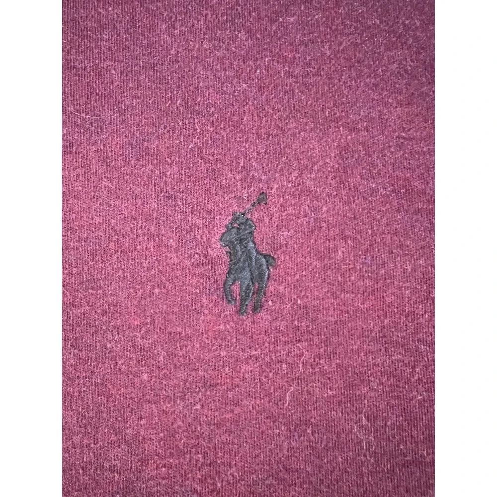 Polo Ralph Lauren Mens XXL Burgundy Maroon Short Sleeve Pique Polo Shirt Logo